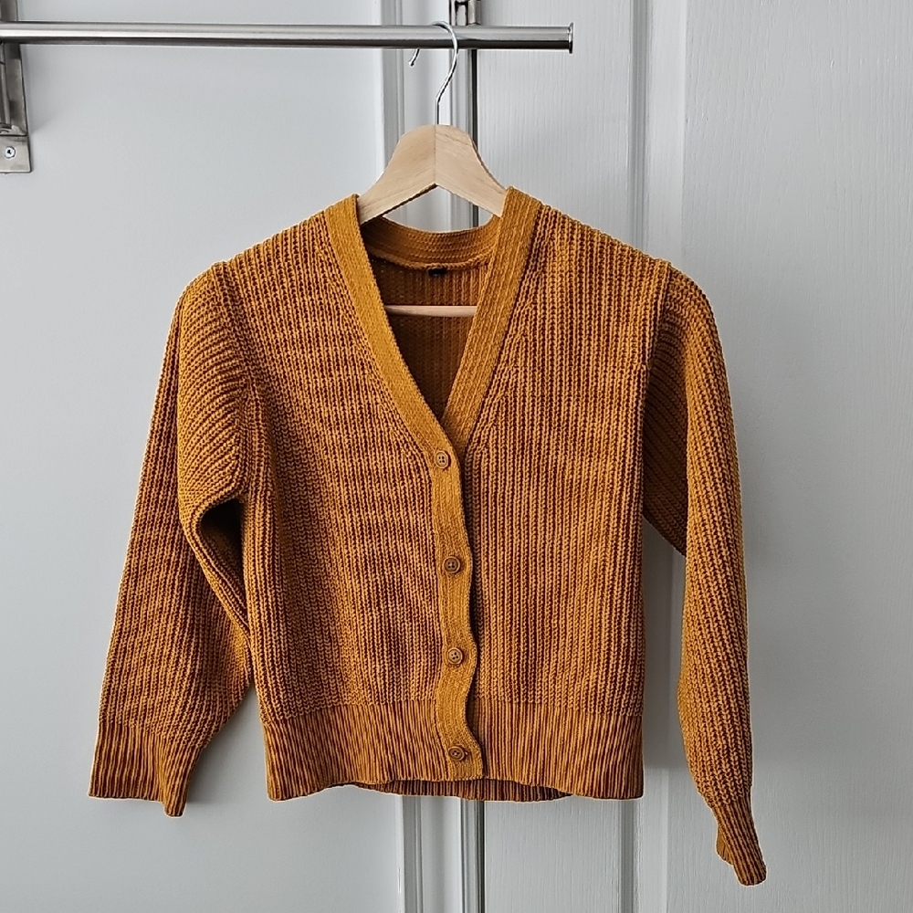 Uniqlo Kids Mustard Cardigan